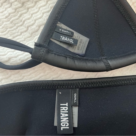 Authentic triangl leather bikini top. Style no longer sold and super trendy! - Picture 3 of 4